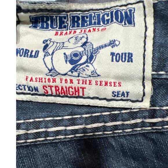 True Religion Mens Straight Sticking Flap Jeans Size 38 - Picture 7 of 13